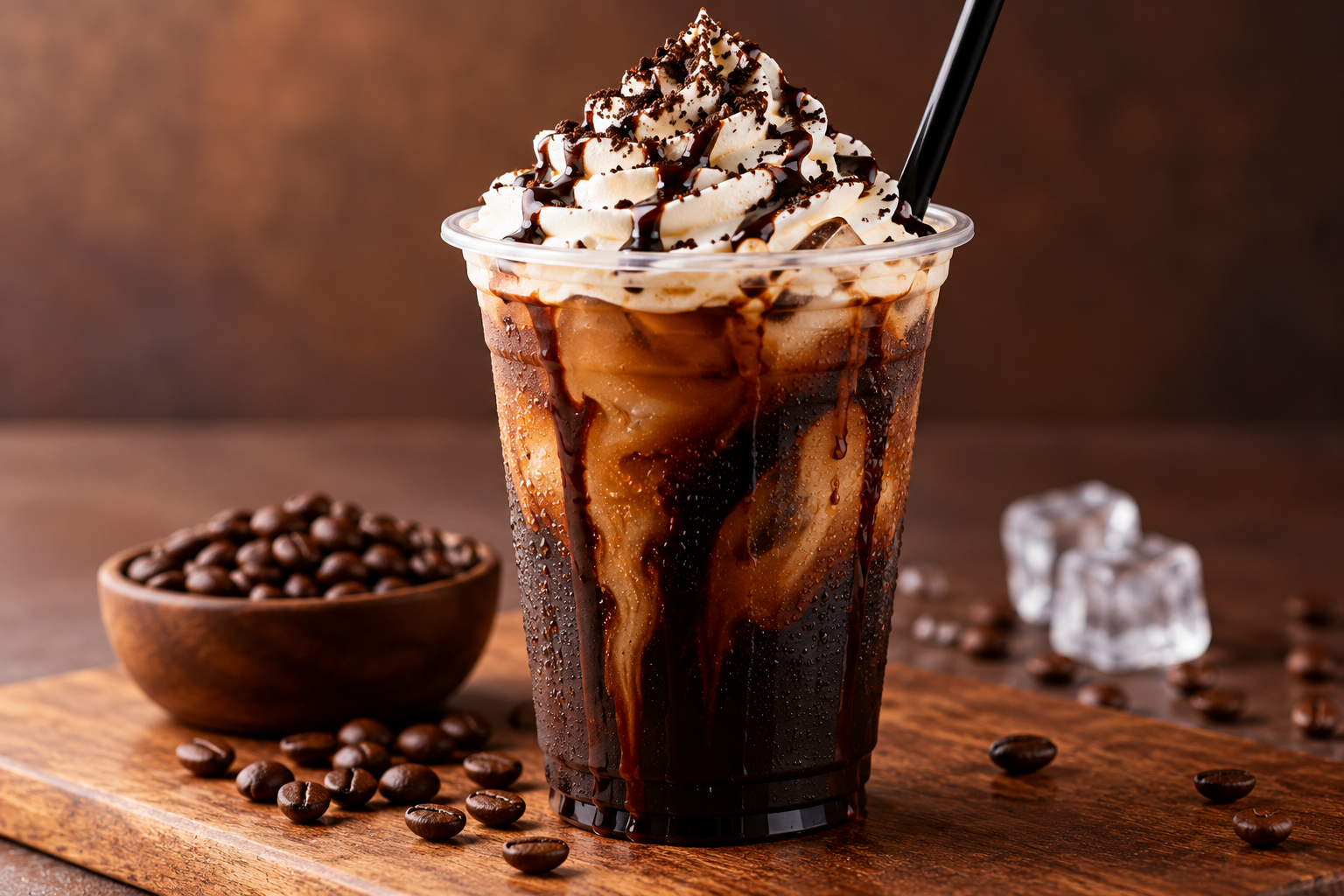 black cold coffee
